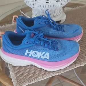 Hoka Women's Athletic Shoes in Blue and Pink